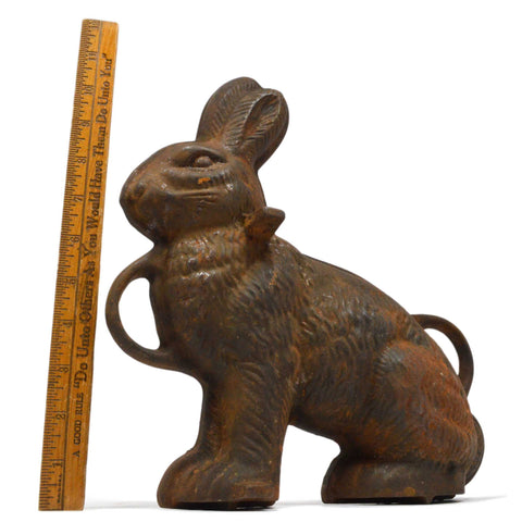 Antique GRISWOLD RABBIT CAKE MOLD (1-Half Only) CAST IRON BUNNY No. 863 Doorstop