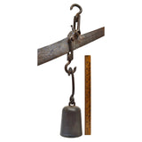 Antique CAST IRON STEELYARD SCALE / BEAM BALANCE 0-80 Range w/ ORIGINAL WEIGHT!