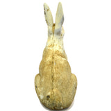 Antique HUBLEY CAST IRON RABBIT DOORSTOP Genuine Real LIFE-SIZE Old White Paint!