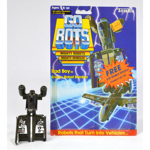 Vintage TONKA GOBOTS "BAD BOY" #55 Enemy Robot BOMBER AIRPLANE with CARD-BACK!!