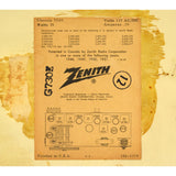 Vintage ZENITH AM-FM "LONG DISTANCE" TUBE RADIO No. 730 Mid Century c.1959 WORKS