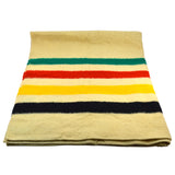 Vintage TRAPPER POINT 100% WOOL BLANKET 72"x90" by T. EATON CO England Made 4-PT