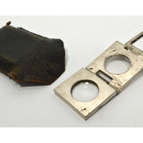 Antique GERMAN BRASS FOLDING LOUPE Magnifying Glass w/ Case mrk'd "Charles Ames"