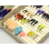 Early CORTLAND FLY FISHING FLIES Lot of 63 in ORIGINAL CASE Good Variety of Ties