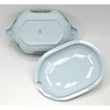 Excellent! SPODE 'FITZHUGH' GREEN SOUP TUREEN Large 1-Gallon w/ Lid! *NO LADLE*