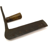 Antique FORGED IRON CUTTER-CHOPPER TOOL Axe-HATCHET-Knife-FROE? Tobacco SHINGLE?