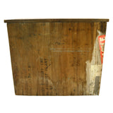 Antique HOMEMADE 3-DRAWER CABINET Unusual LOCK-PLATE Tool Chest OLD GREEN PAINT!