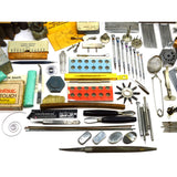 Vintage WATCHMAKERS and/or JEWELERS SUPPLIES Huge Lot! TOOLS Parts/Pieces c.1950