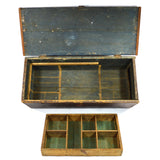 Antique EAGLE LOCK CO SALESMAN CHEST Wood Box + GRANGER TOBACCO ADVERTISING Rare