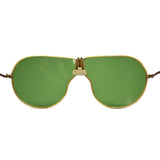 Vintage WWII AAF/NAVY AVIATOR SUNGLASSES by BECK w/ DK. GREEN "ROCK GLAS" LENSES
