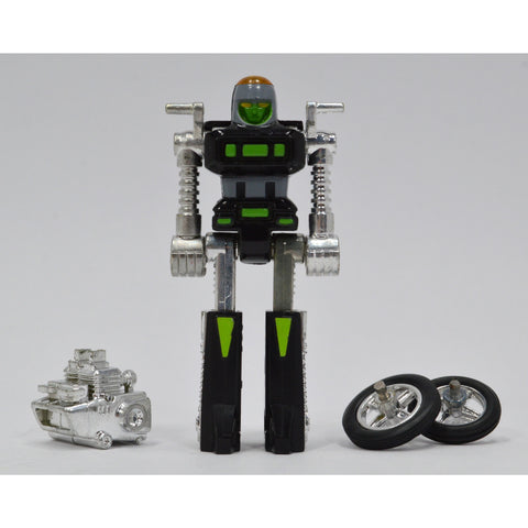 Vintage TONKA GOBOTS "CY-KILL" #45 Black & Green COMPLETE w/ ORIGINAL CARD-BACK!