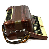 Vintage CRUCIANELLI PANCORDION ACCORDION Brown/MO-Pearl "MB 6093" Italy 41-KEYS