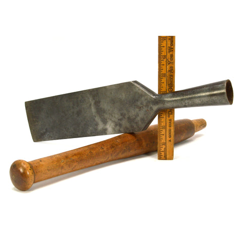 Antique KEEN KUTTER CARPENTERS SLICK 3" Woodworking SOCKET CHISEL 28" w/ Handle!