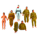 Vintage 1970's LONE RANGER Lot of 6 ACTION FIGURES + 2 HORSES Tonto CLOTHES Rare