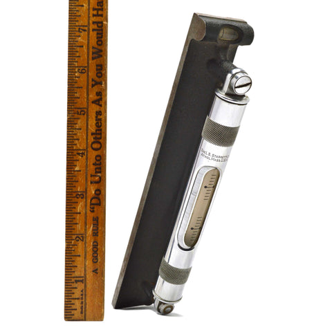 Vintage STARRETT 8" MACHINIST LEVEL #98-8 w/ Ground & Graduated Vial EARLIER ONE