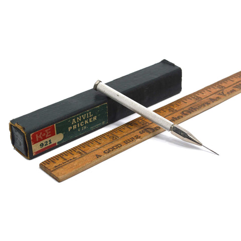 Vintage KEUFFEL & ESSER (K&E) ANVIL PRICKER 4 IN. #921 in ORIGINAL BOX! Old Tool
