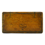 Antique SINGER TREADLE SEWING PUZZLE OAK BOX Marked "PAT 1880" + 17 Parts/Pieces