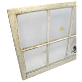 Antique SALVAGED 6-PANE WOOD WINDOW Old White Paint w/ 1972 TOT FINDER STICKER!