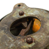 Vintage BOXING RING BELL Huge, 13" BRASS & IRON Wood Mounted *NEEDS NEW SPRINGS*