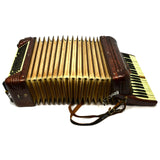Vintage CRUCIANELLI PANCORDION ACCORDION Brown/MO-Pearl "MB 6093" Italy 41-KEYS