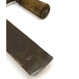 Antique FORGED IRON CUTTER-CHOPPER TOOL Axe-HATCHET-Knife-FROE? Tobacco SHINGLE?