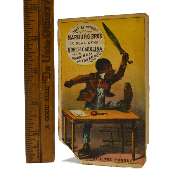 Antique Advertising TRADE CARD "MARBURG BRO'S SMOKING TOBACCO" Black Americana