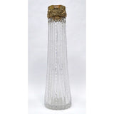 VTG/Antique CUT GLASS or CRYSTAL? PITCHER w/ "STERLING SILVER" MOUNT Tall-Skinny