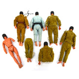 Vintage 1970's LONE RANGER Lot of 6 ACTION FIGURES + 2 HORSES Tonto CLOTHES Rare