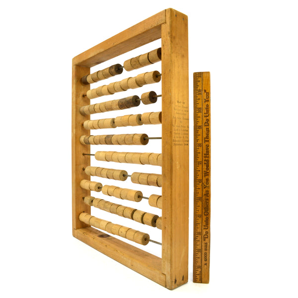 Vintage WOODEN ABACUS by "BERGEN COUNTY INDUSTRIAL ARTS ASSOCIATION" Very Rare!!