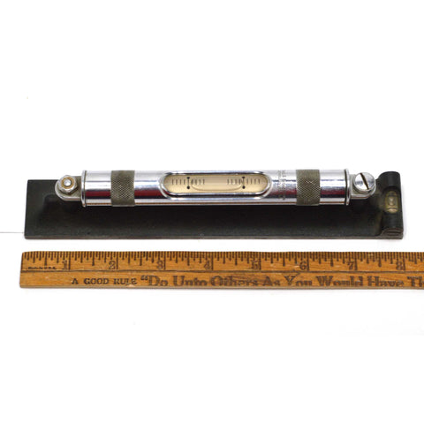 Vintage STARRETT 8" MACHINIST LEVEL #98-8 w/ Ground & Graduated Vial EARLIER ONE