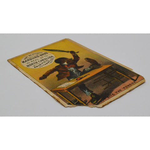 Antique Advertising TRADE CARD "MARBURG BRO'S SMOKING TOBACCO" Black Americana