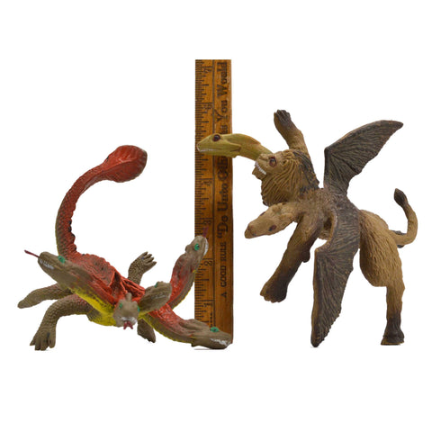 Vintage D&D DUNGEONS & DRAGONS BENDY FIGURES Lot of 2 Monsters CHIMERA & HYDRA