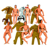 Vintage 1970's LONE RANGER Lot of 6 ACTION FIGURES + 2 HORSES Tonto CLOTHES Rare