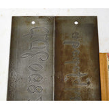 Antique ENGRAVING FONT PLATE Lot of 8 Mixed/Unbranded ENGRAVER/PANTOGRAPH Plates