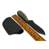 Vintage SHADOW TECH KNIVES Green Micarta STK SPEAR POINT KNIFE + Scabbard/Sheath