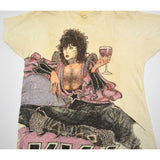 Vintage FOLK ART / HOMEMADE "KISS" T-SHIRT Handmade Drawn SIGNED: McCORMICK 19791