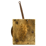 Vintage BOXING RING BELL Huge, 13" BRASS & IRON Wood Mounted *NEEDS NEW SPRINGS*