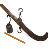 Antique CAST IRON STEELYARD SCALE / BEAM BALANCE 0-80 Range w/ ORIGINAL WEIGHT!