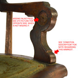 Antique EMBROIDERED WOOD BABY HIGH-CHAIR Folding/Convertible EASTLAKE STYLE 19th