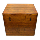 Vintage "ASHCROFT DEAD WEIGHT GAUGE TESTER" WOOD BOX Finger-Jointed TOOL CASE