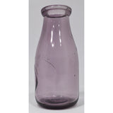 Vintage DAIRY / MILK BOTTLE Blank Slug Plate "ONE PINT" Medium AMETHYST GLASS