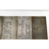 Antique ENGRAVING FONT PLATE Lot of 8 Mixed/Unbranded ENGRAVER/PANTOGRAPH Plates