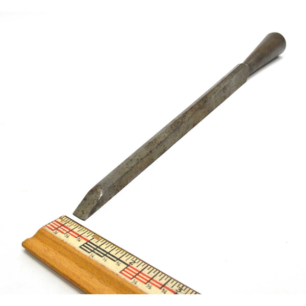 Antique JAMES SWAN MORTISE 3/8" SOCKET CHISEL Mortising Tool 8" BLADE 11.5" ovrl
