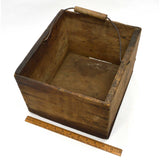 Vintage WOODEN FRUIT CRATE w/ Rare Handle "BONNER'S SEEDLESS RAISINS" California