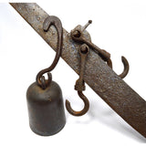 Antique CAST IRON STEELYARD SCALE / BEAM BALANCE 0-80 Range w/ ORIGINAL WEIGHT!