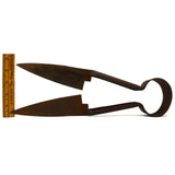 Antique IRON SHEEP SHEARS Illegible/Parital CROWN LOGO ENGLAND? Primitive c.19th