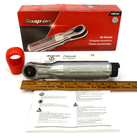 New in Box SNAP-ON AIR RATCHET No. FAR25A Range 5-25 ft/lbs, 1/4" DRIVE Nib MIB!