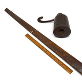 Antique CAST IRON STEELYARD SCALE / BEAM BALANCE 0-80 Range w/ ORIGINAL WEIGHT!