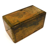 Antique SINGER TREADLE SEWING PUZZLE OAK BOX Marked "PAT 1880" + 17 Parts/Pieces