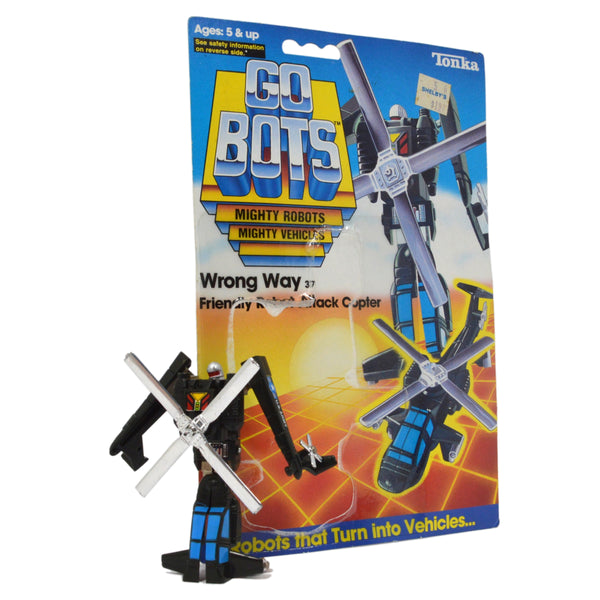 Vintage TONKA GOBOTS "WRONG WAY" #37 Friendly Robot ATTACK COPTER w/ CARD-BACK!!
